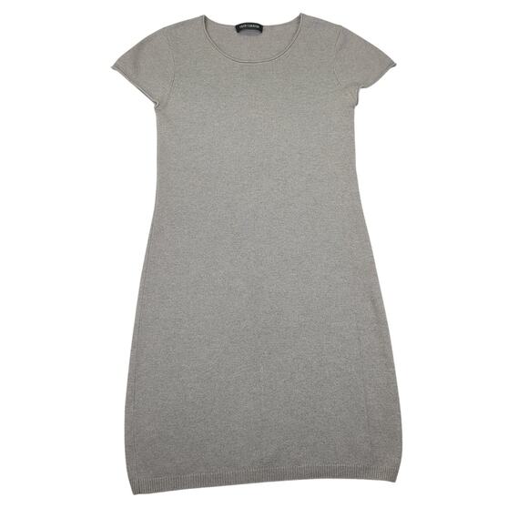 Iris v Arnim 100% Cashmere Short Sleeve Sweater Dress Midi Beige Tan Women Small - Picture 1 of 7